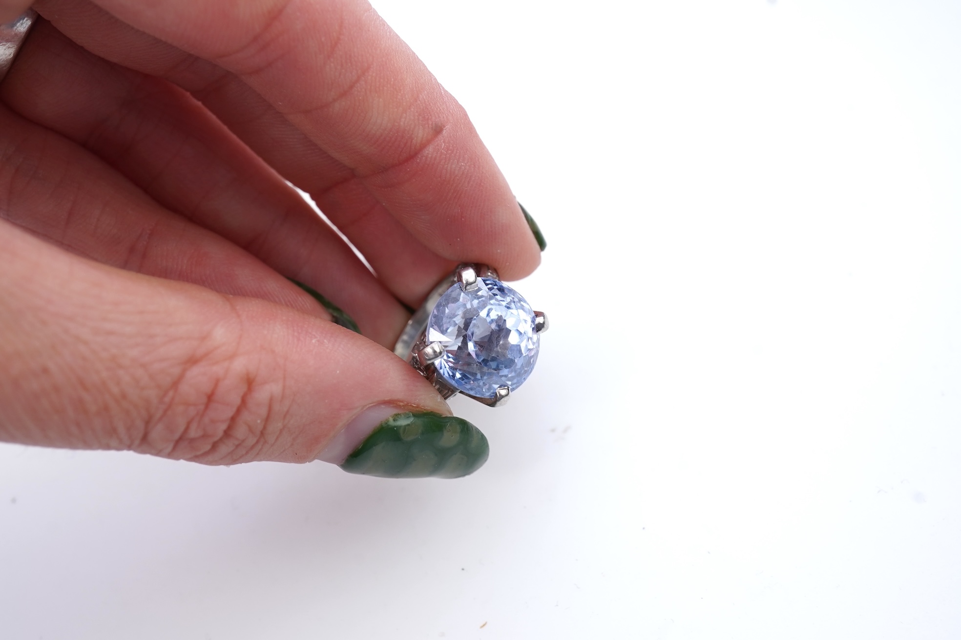 A sapphire and diamond ring